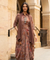 Rozana- Earthy Brown Cotton  Elegant Fusion  Drape  Dress
