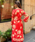 RIWAAYAT REBEL- Folk Art Inspired Red Printed Straight Kurta Set With Pants