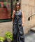 Rozana -  Black and White Polka Drape Skirt Set