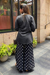 Rozana polka drape pants co ord set