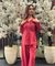 Rozana - Brick Red Cutwork Co-ord Set