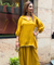 Mizaaj-Golden Mustard Tunic style Top  with Dhoti Skirt Set(PRE-0RDER)
