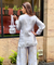 Mizaaj- Lilac Stripes Cord set with Potli