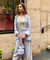 Mizaaj- Lilac Stripes Cord set with Potli