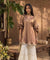 Mizaaj- Mocha Brown Tunic Sharara Set