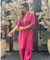 Rozana-Beetroot  Double Pocket Two Piece Set
