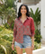 Jazba-Mocha Brown Lotus Dual Printed  Shirt
