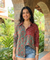 Jazba-Teal  Lotus  Dual Printed  Shirt