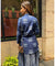 Rozana -Indigo Lotus Drape Skirt Set