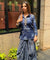 Rozana -Indigo Lotus Drape Skirt Set