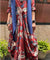 Rozana- Red Cotton Elegant Fusion Drape Dress