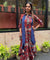 Rozana- Red Cotton Elegant Fusion Drape Dress
