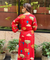 RIWAAYAT REBEL- Folk Inspired Red Printed Straight Kurta Set With Pants