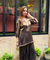 Mizaaj-Bottle Green Tunic style Top  with Dhoti Skirt Set(PRE-0RDER)
