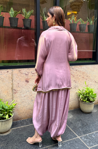 Festive Luxe - Lilac Top with Skirt Set