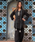 Rozana -Black Pathani  Shirt Set With Stole