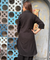 Rozana -Black Pathani  Shirt Set With Stole