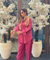 Rozana -Beetroot Pathani  Shirt Set With Stole