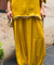 Mizaaj-Golden Mustard Tunic style Top  with Dhoti Skirt Set(PRE-0RDER)