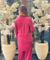 Rozana -Beetroot Pathani  Shirt Set With Stole