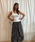 Rozana - Elegant Black Drape Skirt