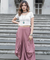 Rezaar- Onion Pink Drape Skirt