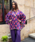 Mizaaj-Purple Shirt Kaftan and Pant Set ( Pre-Order)