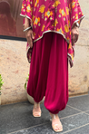 Mizaaj- Magenta Pink Shirt Kaftan and Pant Set( Pre-Order)