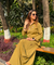 REZAAR- Olive Drape Skirt Co-Ord Set with Shirt Top