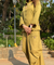 REZAAR- Olive Drape Skirt Co-Ord Set with Shirt Top