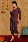 METTLE- Lucknowi Embroidered Blazer With Dhoti Pants