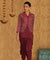 METTLE- Wine Koti Jacket Three Piece Set