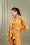 METTLE - Mustard Batik Print Blazer Set