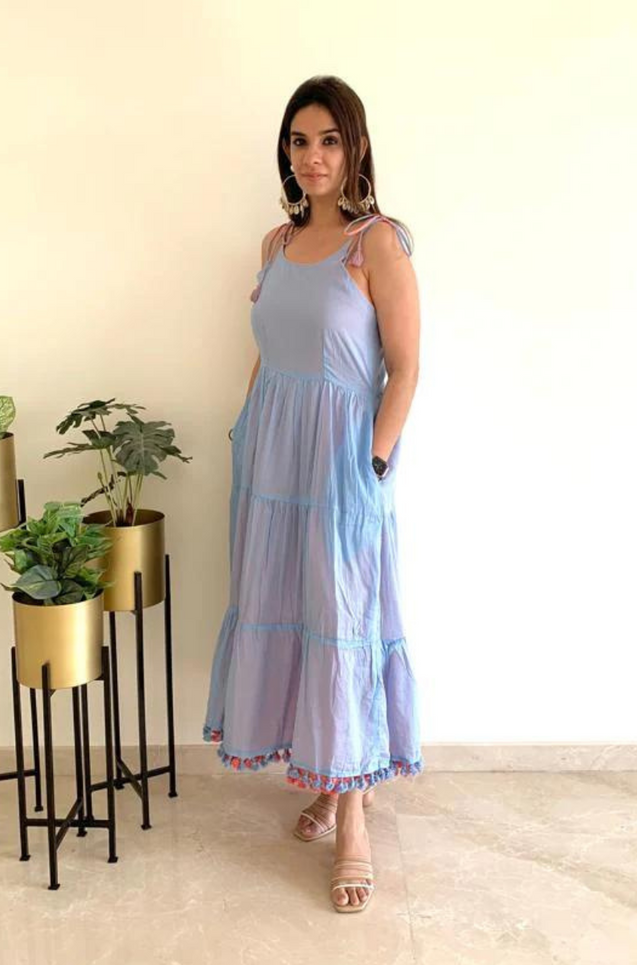 Blue/Pink  Reversible Gown