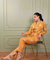 METTLE - Mustard Batik Print Blazer Set