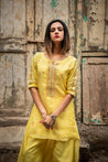 Flaunt worthy! - Long Short Kurta with Straight Pant - Yellow
