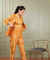METTLE - Mustard Batik Print Blazer Set