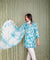 KHWAAB - Pacific Blue Three Piece Suit Set