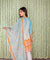 KHWAAB - Lagoon Blue Three Piece Suit Set