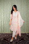 KHWAAB - Pearl White Three Piece Suit Set