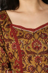 HEER - Sand Brown 3 Piece Cotton Kurta Set with Sharara