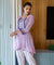 MATARGASHTI- Purple High Low Kali Kurta With Tulip Pants