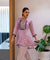 MATARGASHTI- Purple High Low Kali Kurta With Tulip Pants