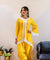 MATARGASHTI - Yellow Asymmetrical Long Kurta with Dhoti  Pants