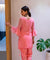 Kudi with a Swag!! - Lucknowi Kurta with Tulip Pants - Pink