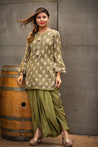 Style Alert!! - Classic Kurta with Lungi Skirt - Green