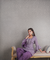 Go Leheriya - Amethyst Purple Kurta with Ruffled Dhoti Pants