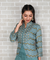 METTLE- Turkish Blue Koti Jacket Three Piece Set