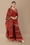 HEER - Rust Coin 3 Piece Kurta Set with Sharara Pant