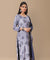 PANAAH - Floral Navy Blue 3 Piece Kurta Set with Dupatta